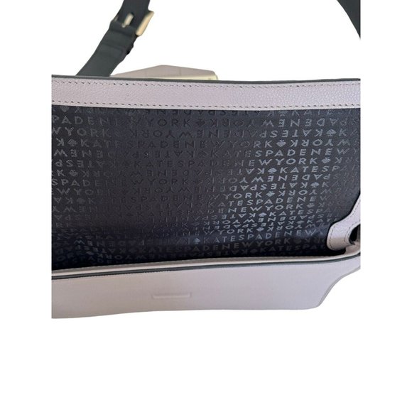Kate Spade Carmel Court Small Kaela Lavender/Black Leather & Suede Crossbody Bag - Picture 9 of 15